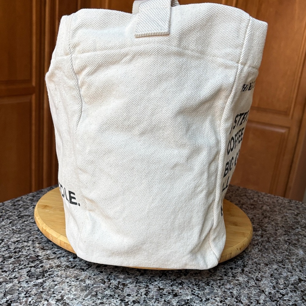 Figs Cream Canvas Tote with Black Text - Picture 6 of 10